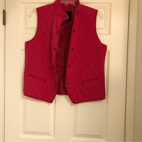 Talbots fuchsia vest large - Picture 4 of 9